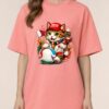 Tricou din bumbac organic Premium-Meow Football World Cup, Unisex