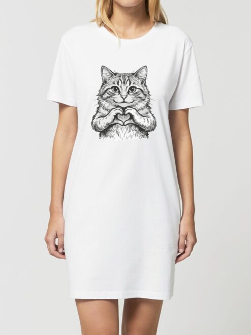 Rochie din bumbac organic Premium-Fur-ever Love