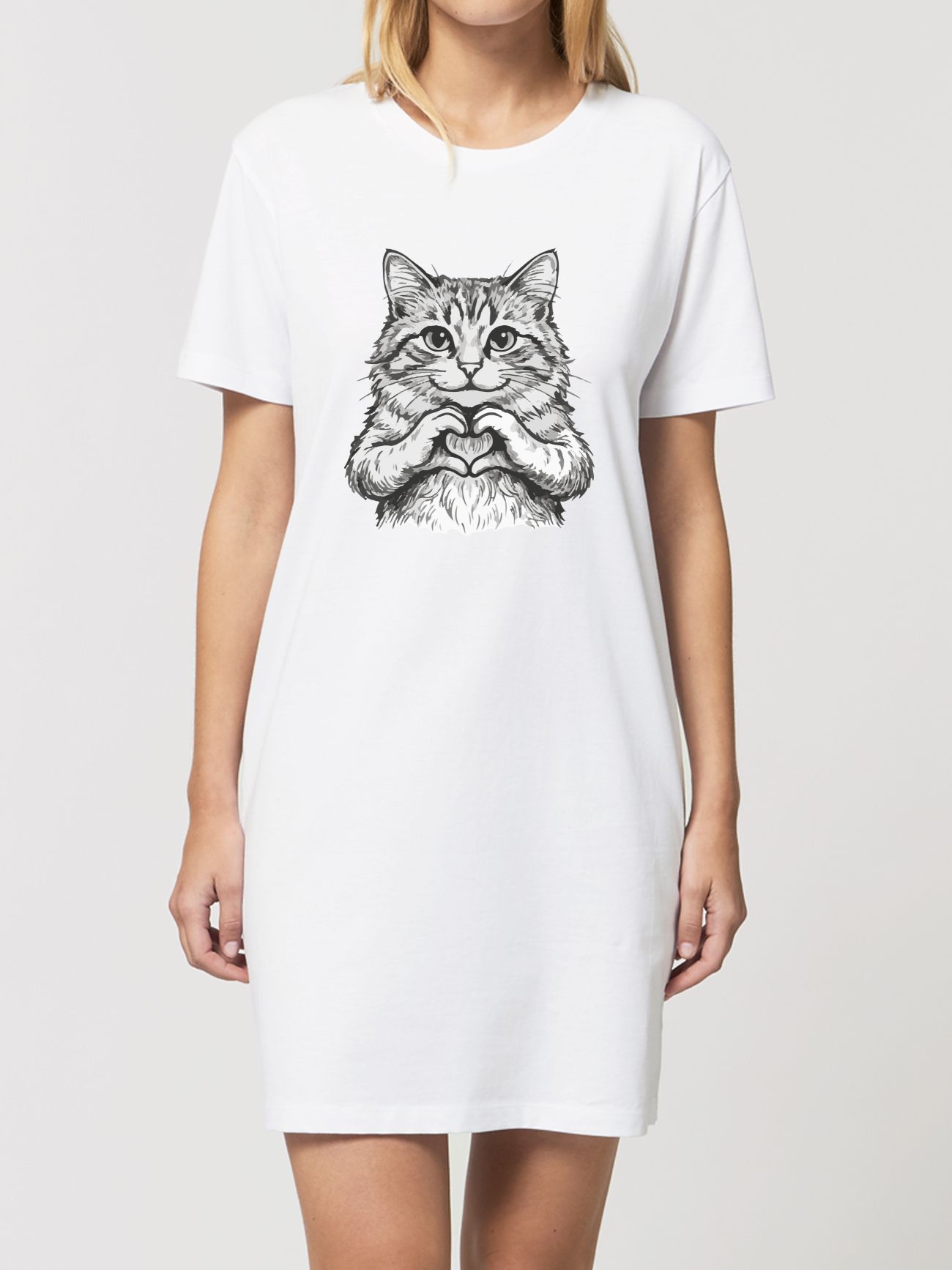Rochie din bumbac organic Premium-Fur-ever Love