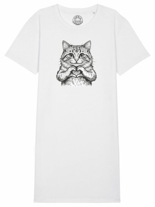 Rochie din bumbac organic Premium-Fur-ever Love