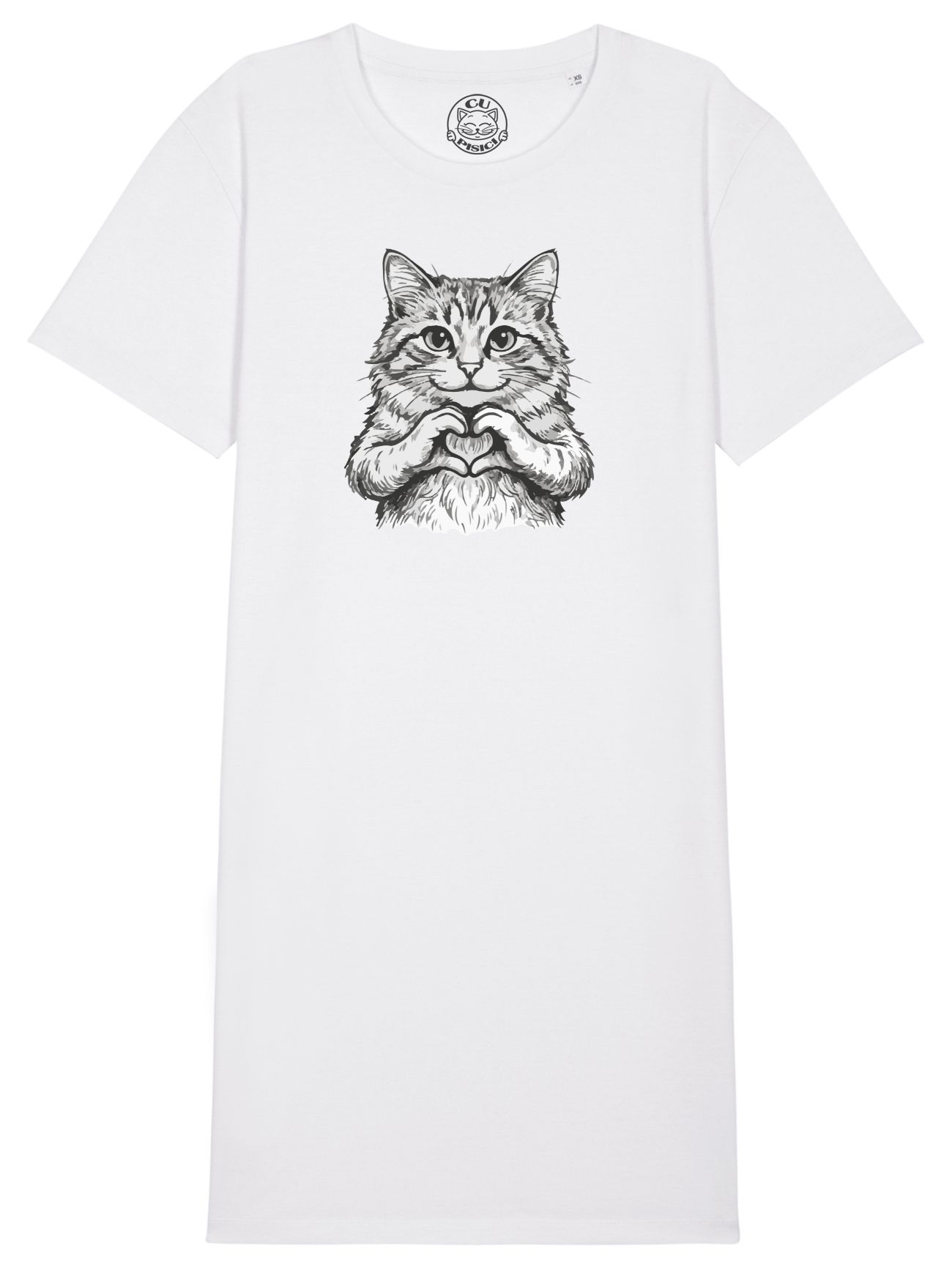 Rochie din bumbac organic Premium-Fur-ever Love
