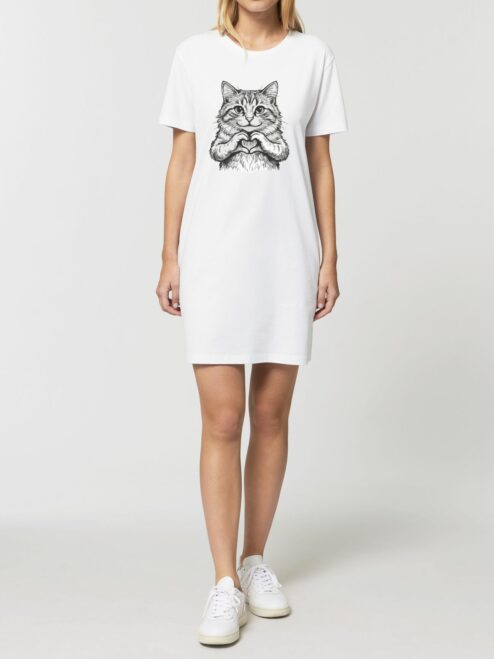 Rochie din bumbac organic Premium-Fur-ever Love