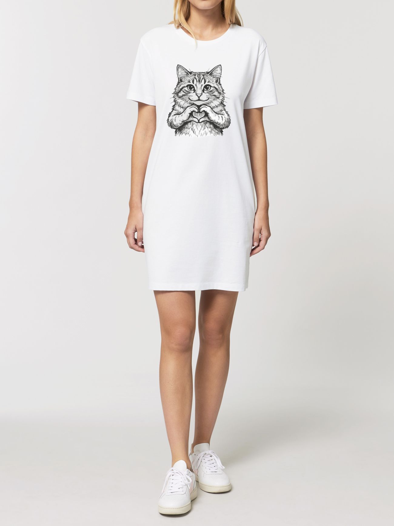 Rochie din bumbac organic Premium-Fur-ever Love