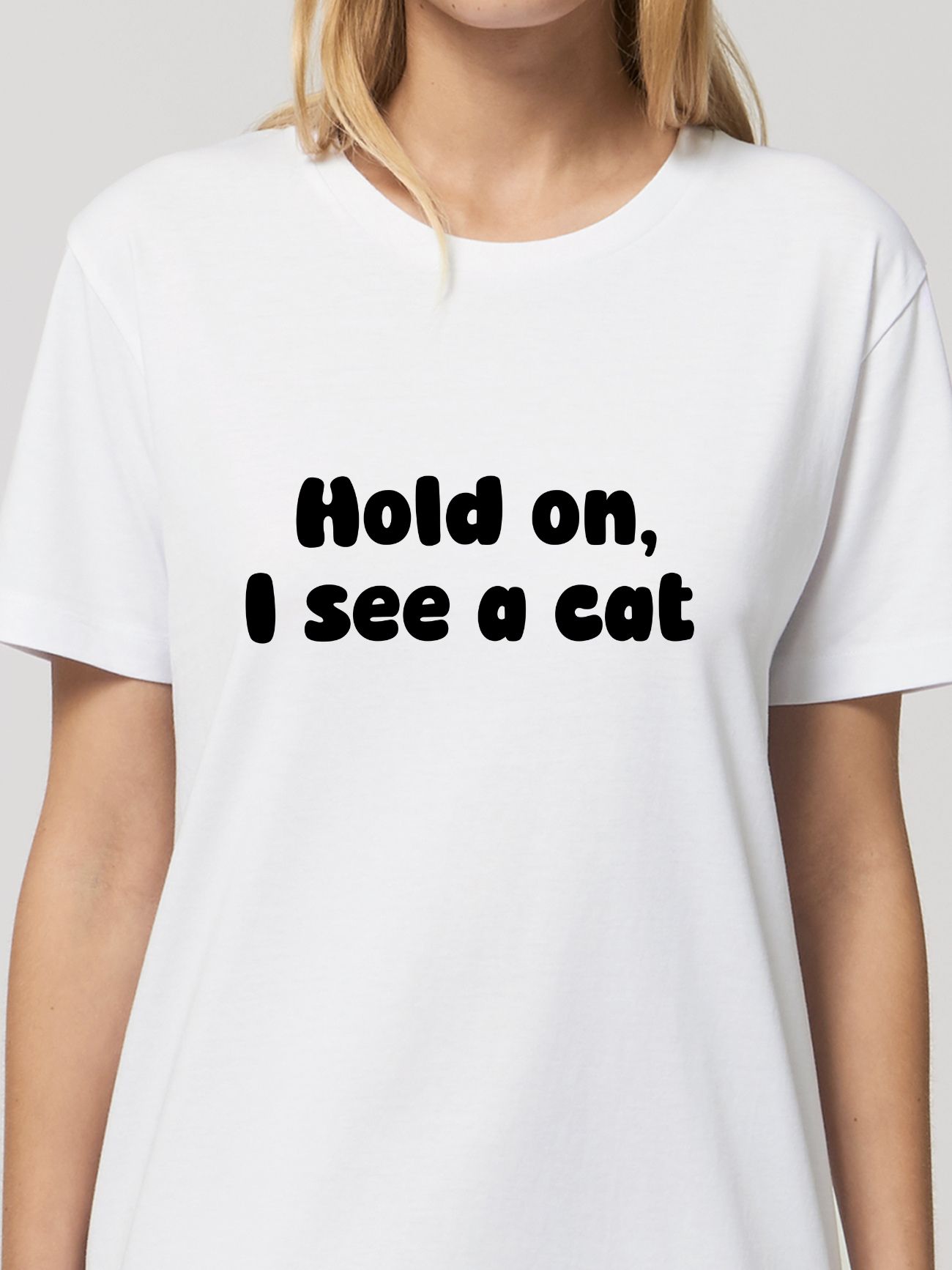 Rochie din bumbac organic Premium-Hold on, I see a cat