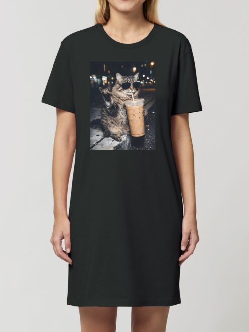 Rochie din bumbac organic Premium-Rebel Cat
