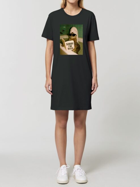 Rochie din bumbac organic Premium-Sorry, I’m busy