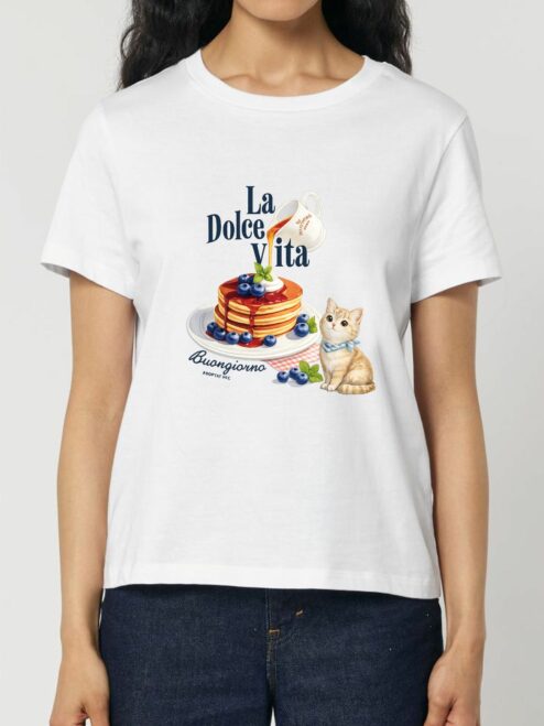 Tricou din bumbac organic Premium-La Dolce Vita, Femei