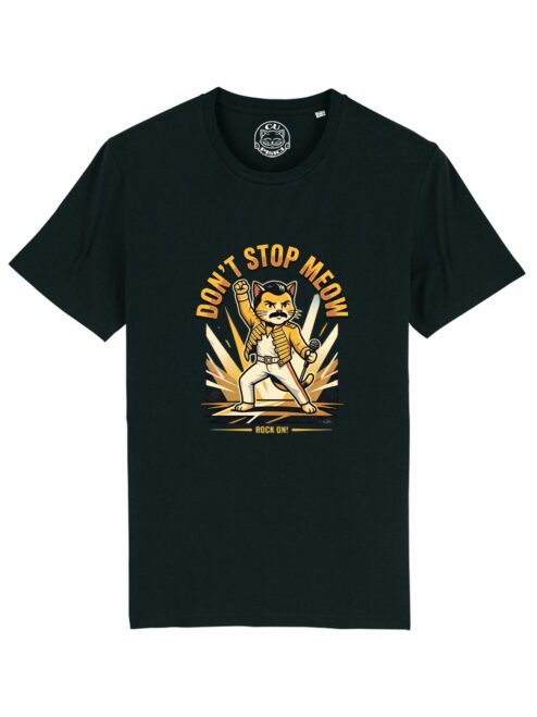 Tricou din bumbac organic Premium-Don't Stop Meow, Barbati