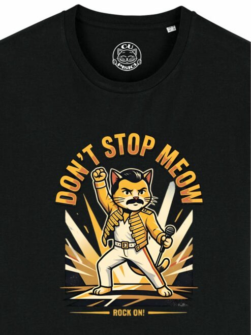 Tricou din bumbac organic Premium-Don't Stop Meow, Barbati