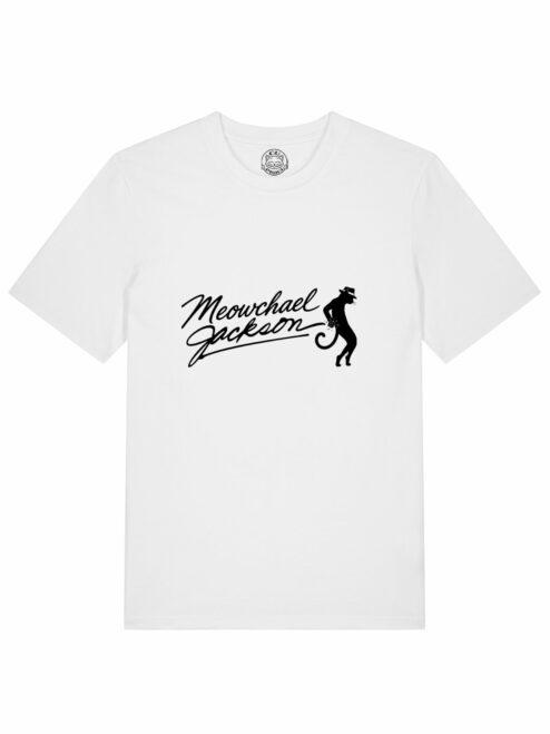 Tricou din bumbac organic Premium-Meowchael Jackson