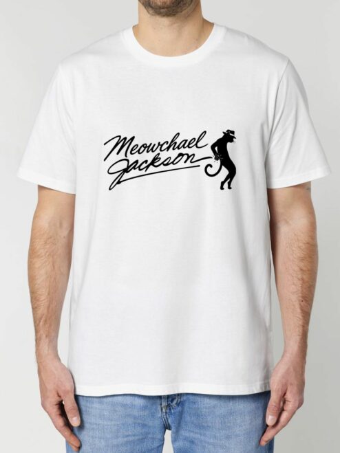 Tricou din bumbac organic Premium-Meowchael Jackson