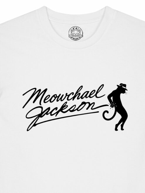 Tricou din bumbac organic Premium-Meowchael Jackson