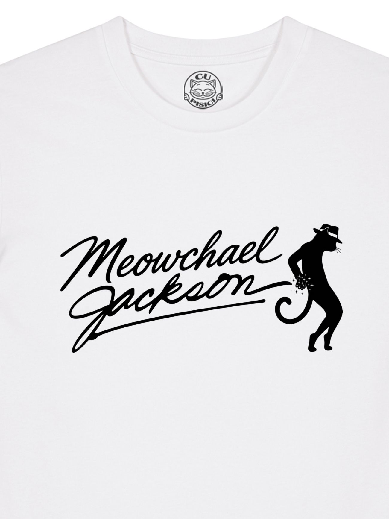 Tricou din bumbac organic Premium-Meowchael Jackson