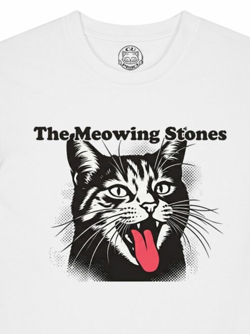 Tricou din bumbac organic Premium-The Meowing Stones, Barbati