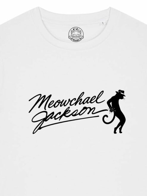 Tricou din bumbac organic Premium-Meowchael Jackson