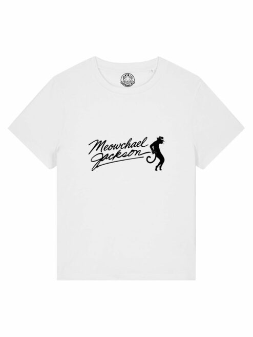 Tricou din bumbac organic Premium-Meowchael Jackson