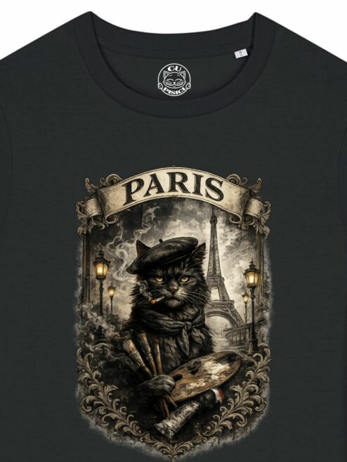 Tricou din bumbac organic Premium-Artiste de Paris, Femei
