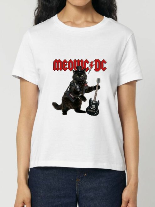 Tricou din bumbac organic Premium-MEOWC/DC, Femei