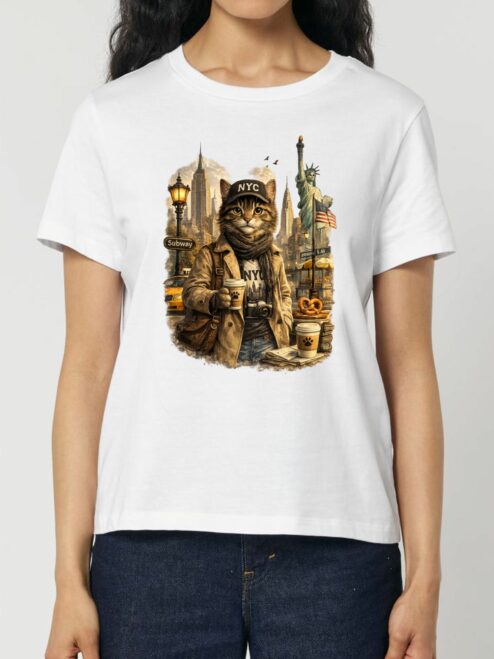 Tricou din bumbac organic Premium-New York, Femei