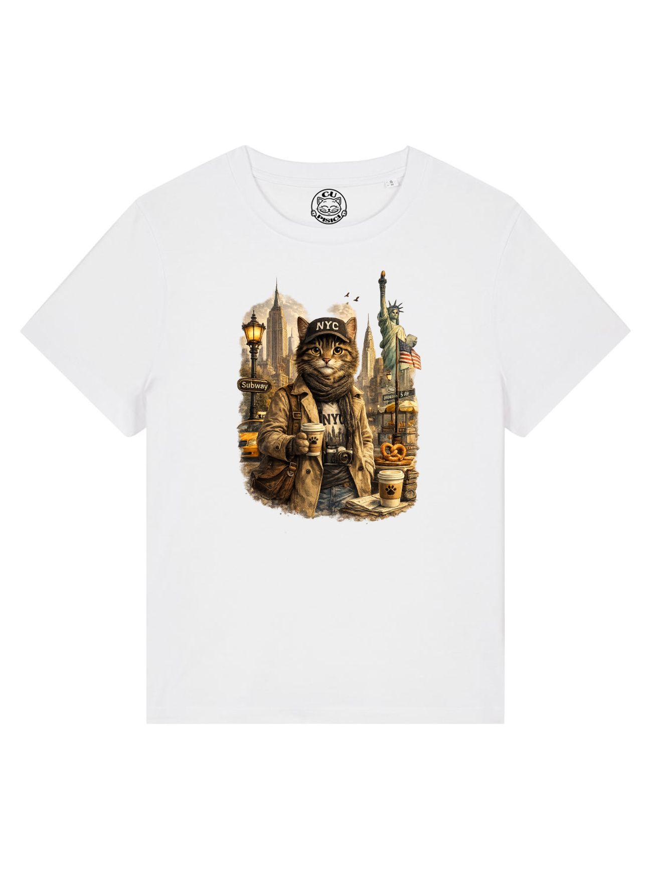 Tricou din bumbac organic Premium-New York, Femei