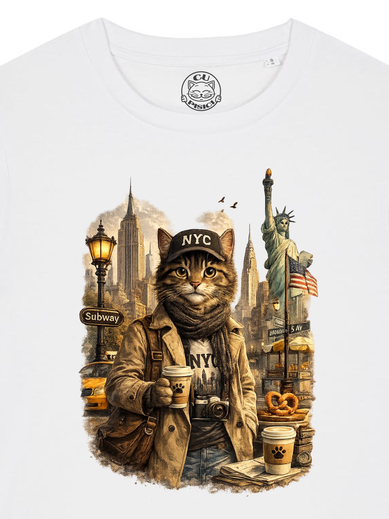 Tricou din bumbac organic Premium-New York, Femei