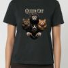 Tricou din bumbac organic Premium-Queen Cat, Femei