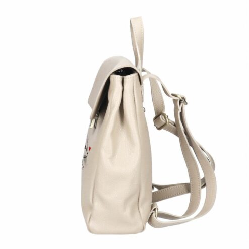 Rucsac Premium din piele naturala-Cat Mom Love, pictat manual