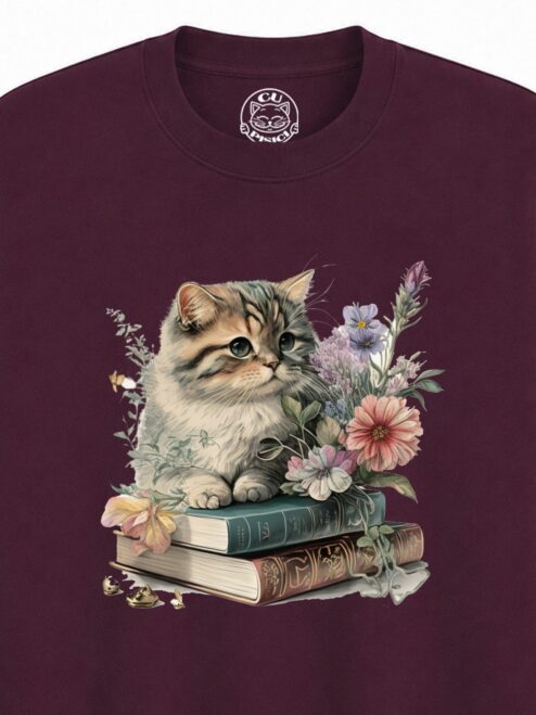 Bluza Printata Cats and Books – Copii, Unisex