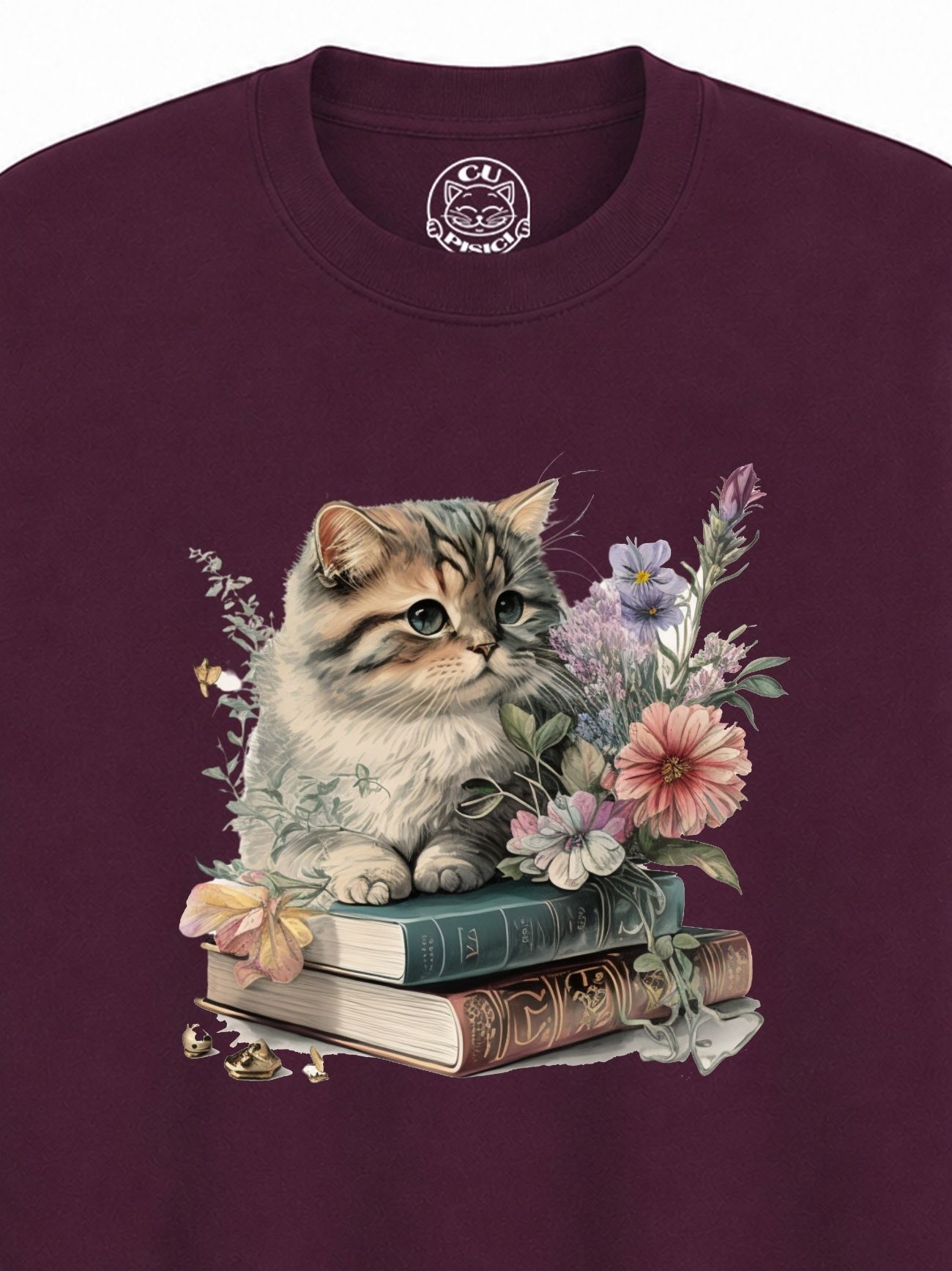 Bluza Printata Cats and Books – Copii, Unisex