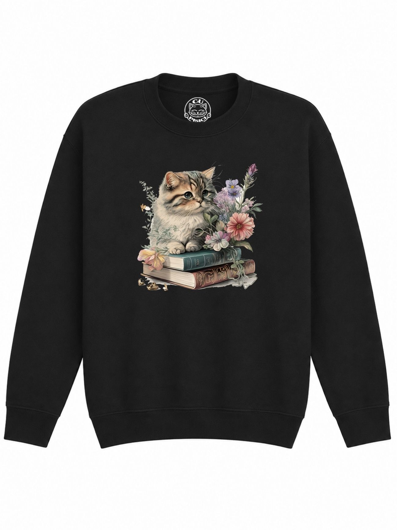Bluza Printata Cats and Books – Copii, Unisex