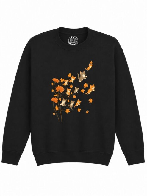 Bluza Printata Fall Kitty Dreams – Copii, Unisex