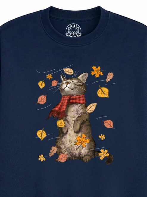 Bluza Printata Autumn Cat – Copii, Unisex