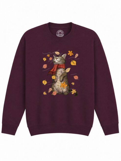 Bluza Printata Autumn Cat – Copii, Unisex