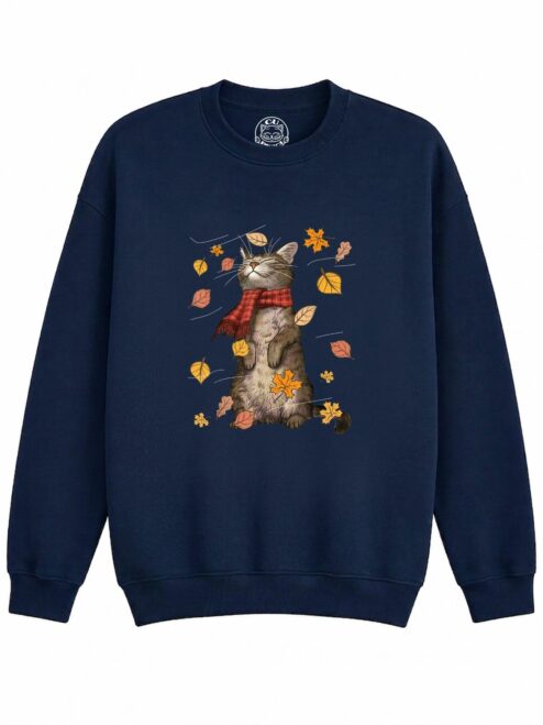 Bluza Printata Autumn Cat – Copii, Unisex
