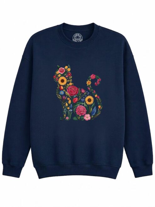 Bluza Printata Flora Cat – Copii, Unisex