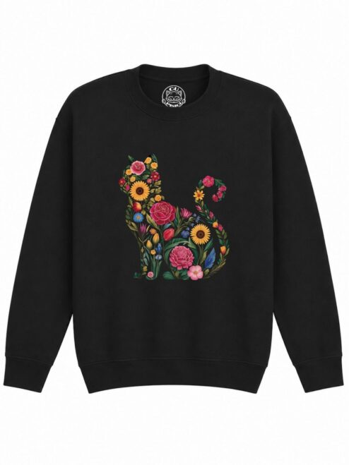 Bluza Printata Flora Cat – Copii, Unisex