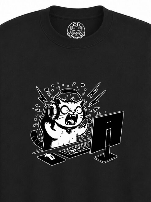 Bluza Printata Gamer Cat – Copii, Unisex