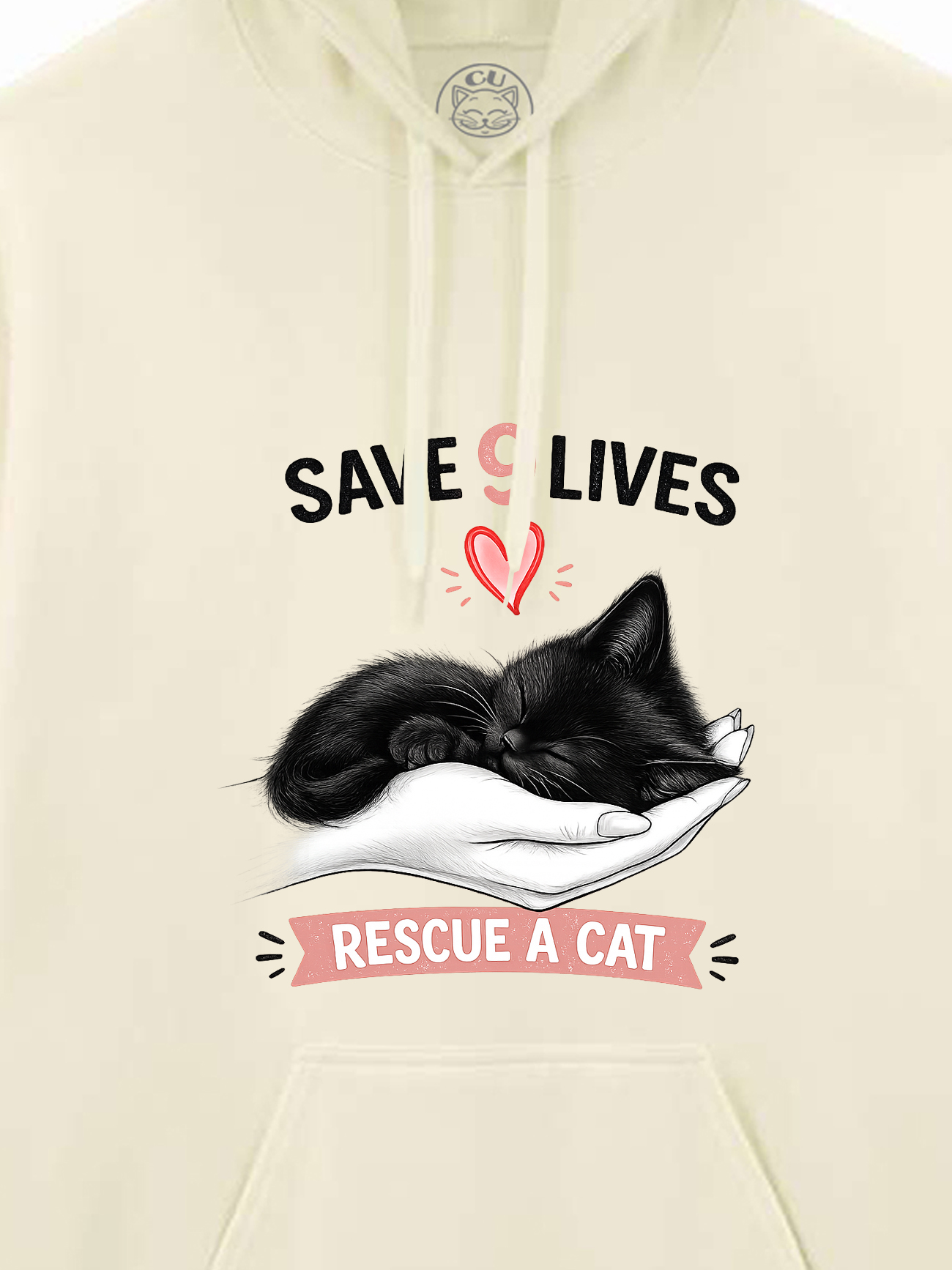 Hanorac printat-Save 9 Lives, Unisex