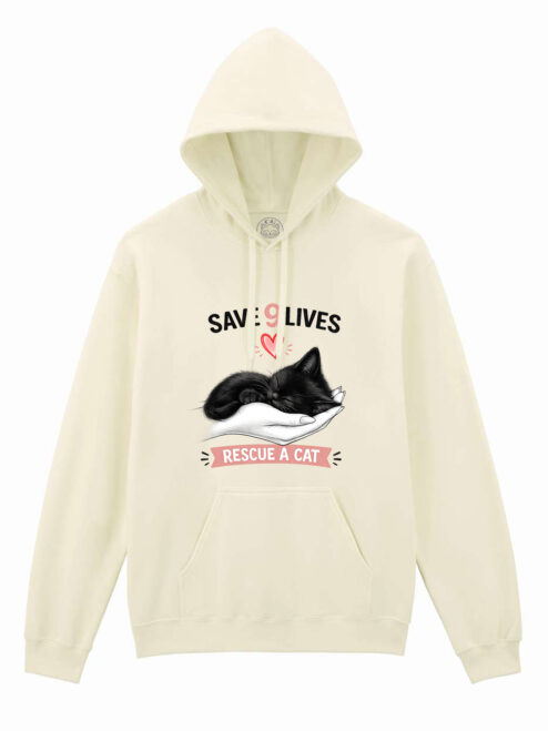 Hanorac printat-Save 9 Lives, Unisex