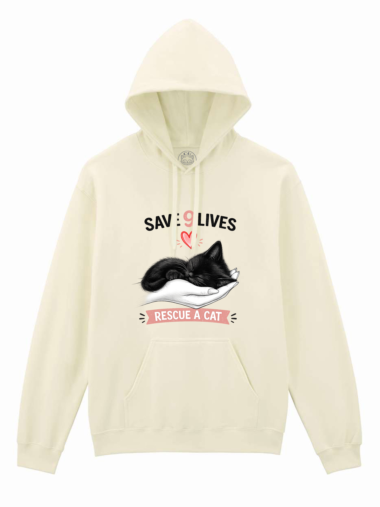 Hanorac printat-Save 9 Lives, Unisex
