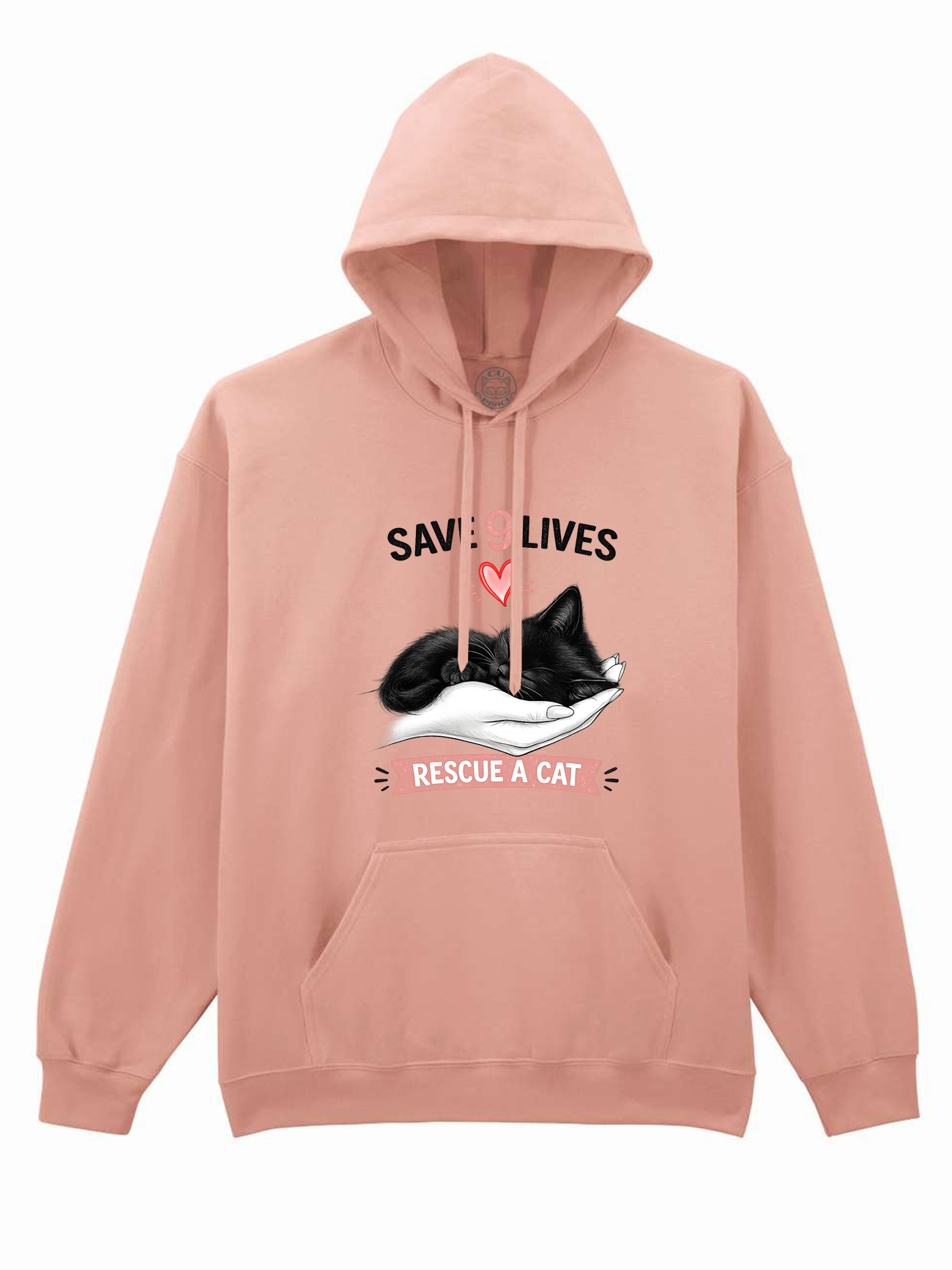 Hanorac printat-Save 9 Lives, Unisex