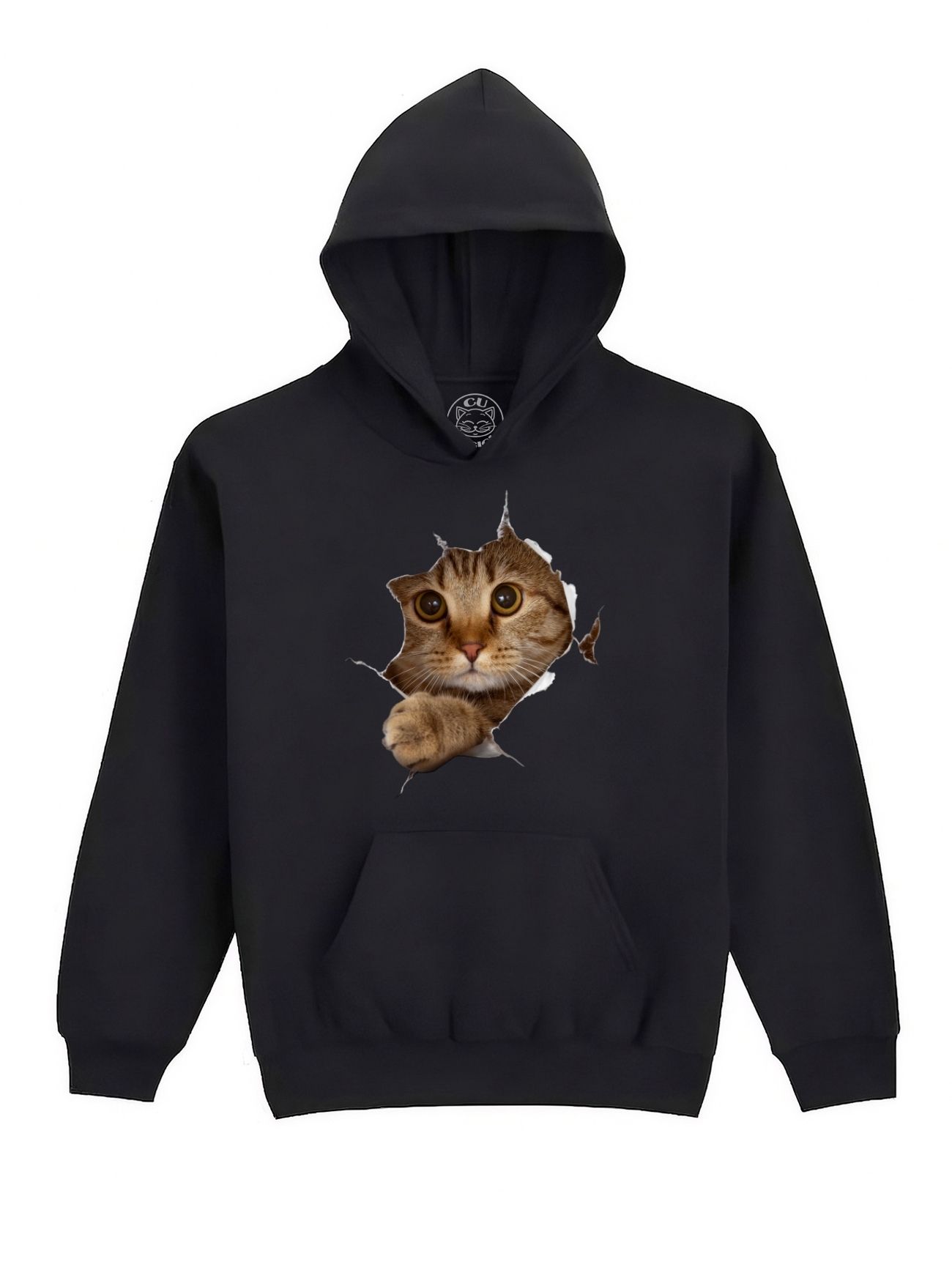 Hanorac Printat Curious Cat – Copii, Unisex