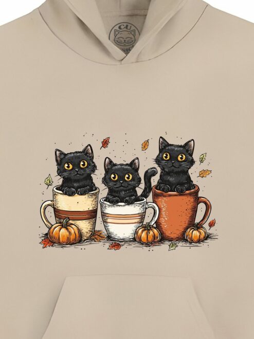 Hanorac Printat Cozy Cats – Copii, Unisex