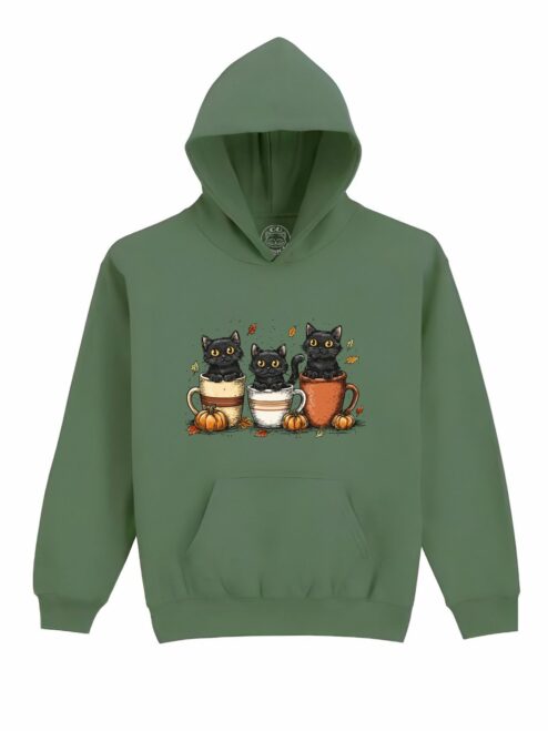 Hanorac Printat Cozy Cats – Copii, Unisex