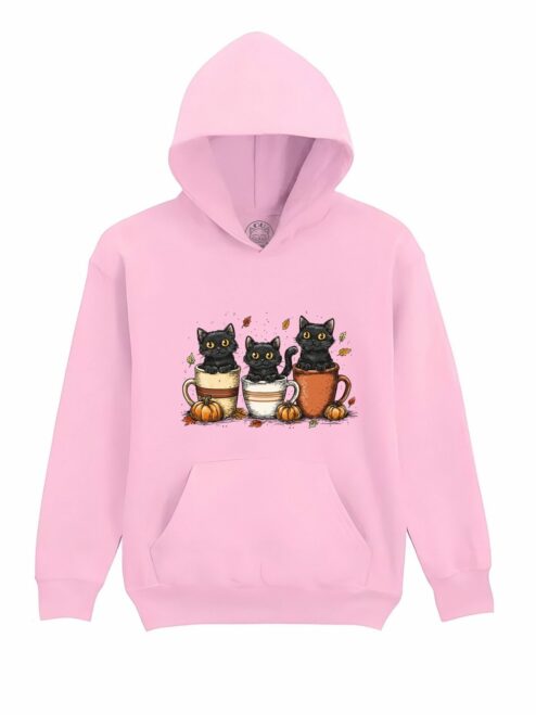 Hanorac Printat Cozy Cats – Copii, Unisex