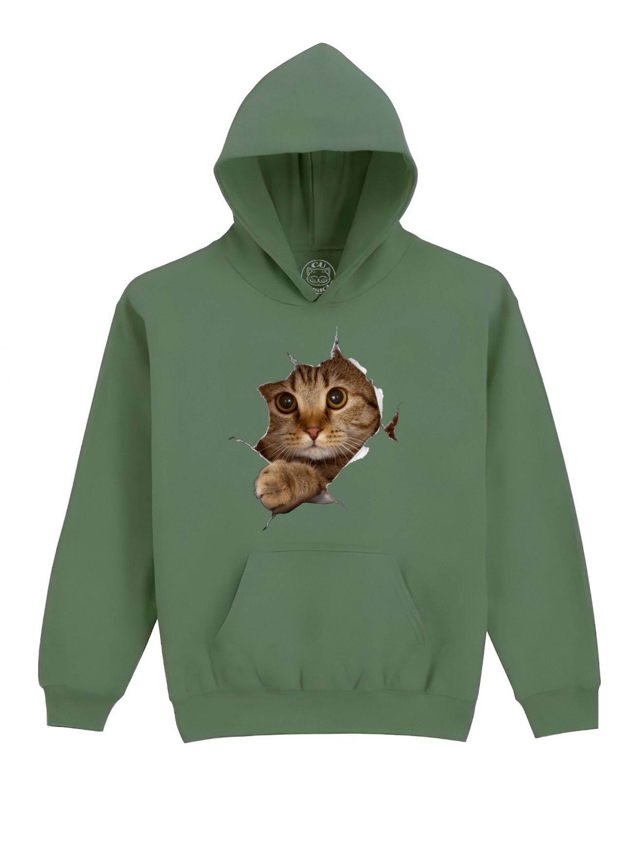 Hanorac Printat Curious Cat – Copii, Unisex