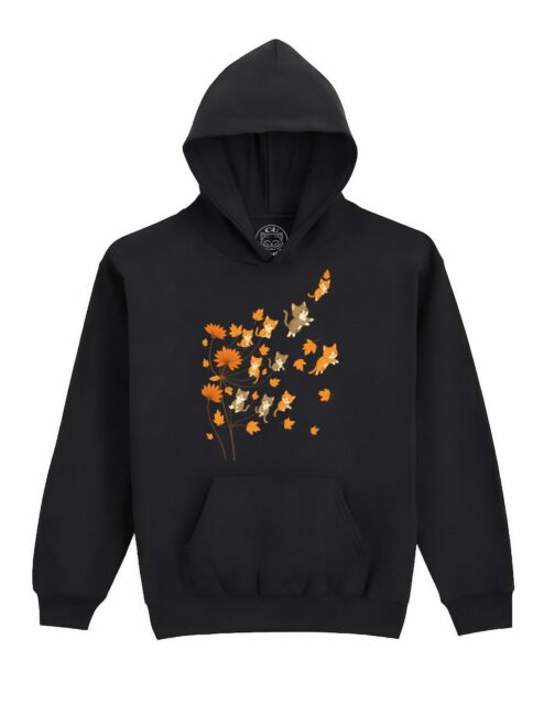 Hanorac Printat Fall Kitty Dreams – Copii, Unisex