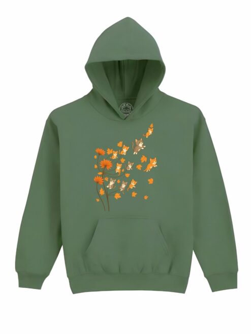 Hanorac Printat Fall Kitty Dreams – Copii, Unisex