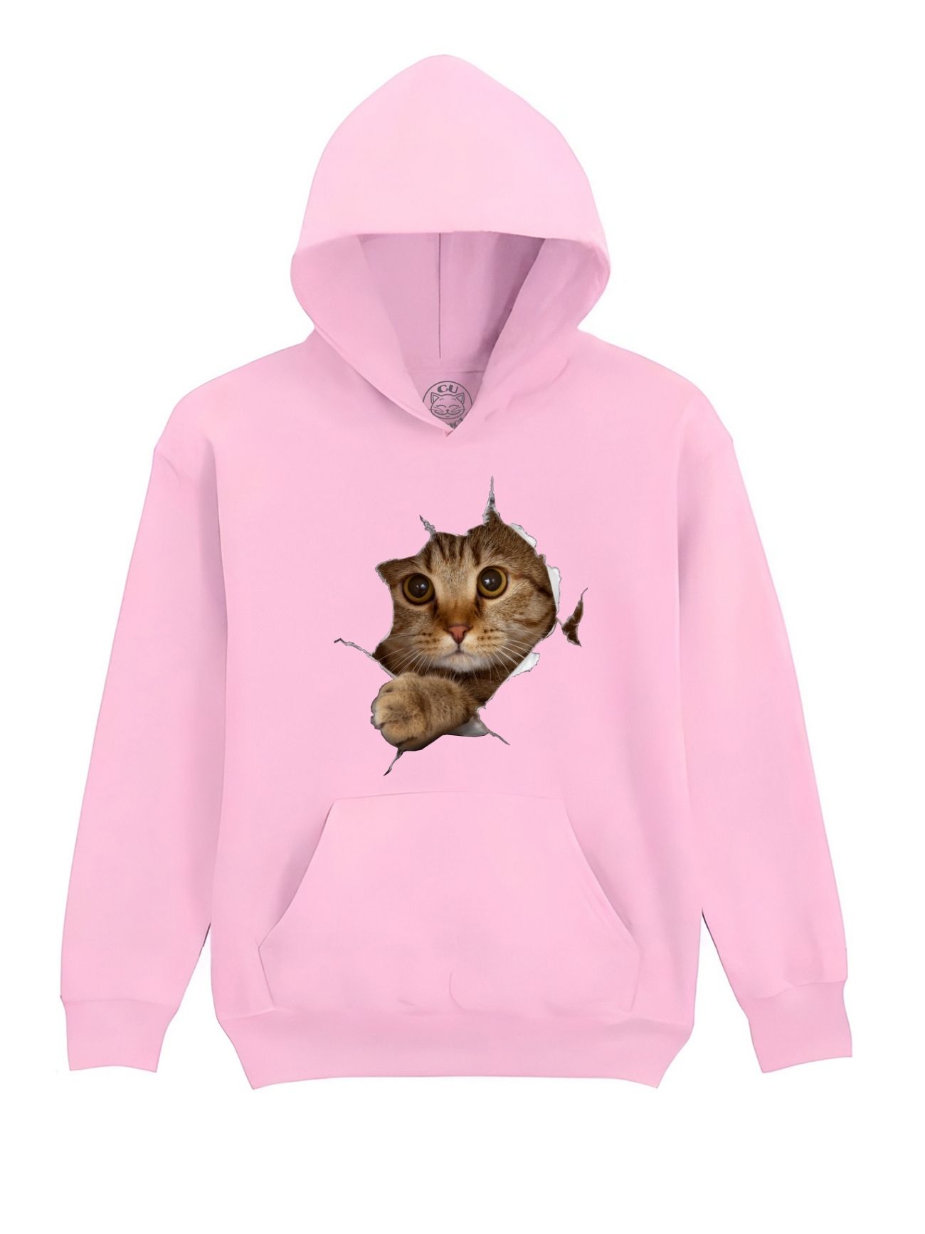 Hanorac Printat Curious Cat – Copii, Unisex
