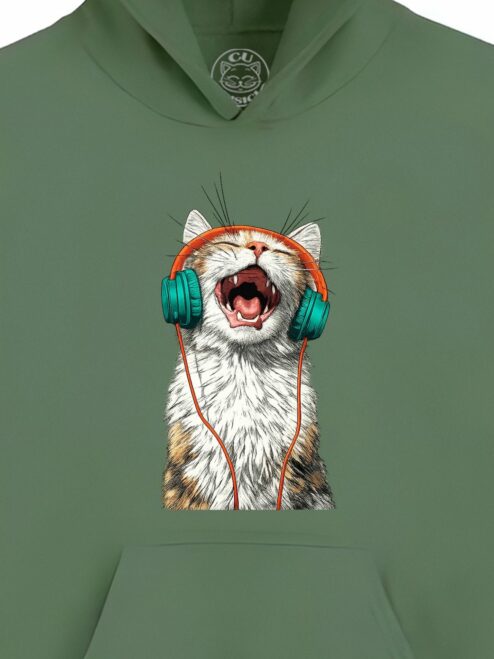 Hanorac Printat Meow Vibes – Copii, Unisex